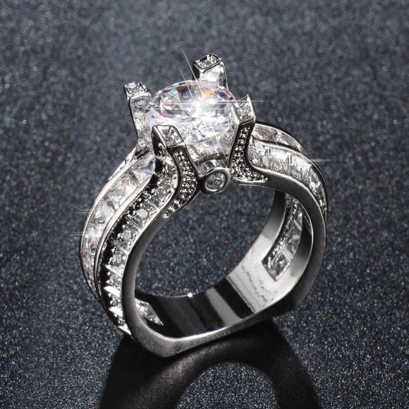Jewelry - 🎁 Silver Charm Wedding/Engagement Luxury Zircon Stone Ring for Women, VIP353